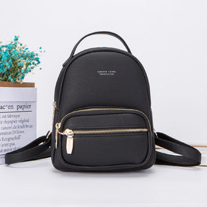 WEICHEN New Many Departments Women Backpack Leather Soft Touch Small Backpack Female Shoulder Bag Fashion Ladies Satchel Purse