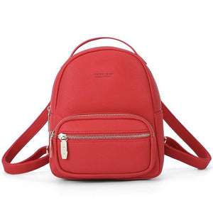 Weichen Fashion Small Women Backpack Pu Leather Zipper Backpack Female Shoulder Bag Young Girl Mini Backpack