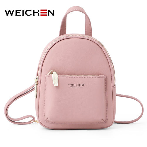WEICHEN 2019 New Designer Fashion Women Backpack Mini Soft Touch Multi-Function Small Backpack Female Ladies Shoulder Bag Girl